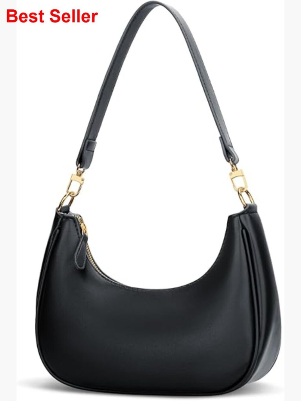 Crescent Hobo Shoulder Bag Small Clutch Purse with Detachable Chain